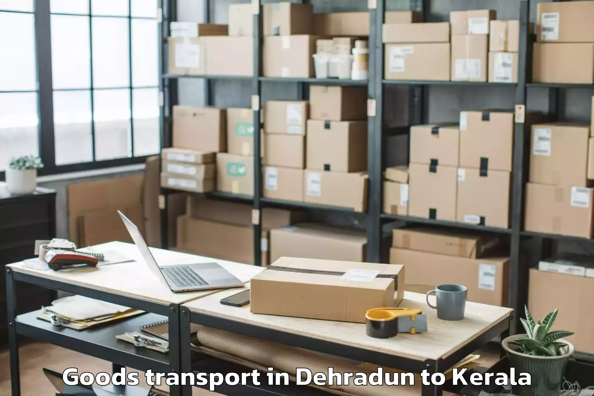 Professional Dehradun to Velur Goods Transport